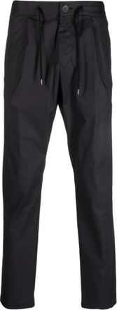 Herno Rechte broek - Heren - Straight fit broeken - Blauw - M - Katoen - Broeken