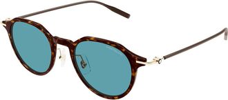 Montblanc MB0355S Asian Fit 006 Mens Sunglasses Tortoiseshell Size 49