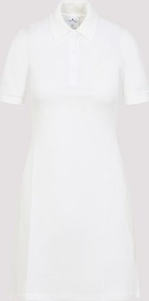 Courr&egrave;ges Womens Pique Polo Dress - White Cotton - Size X-Small