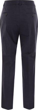 PESERICO Peserico Womens Light Cotton Satin Cigarette Trousers - Dark Blue - Size EU 36 (Womens)