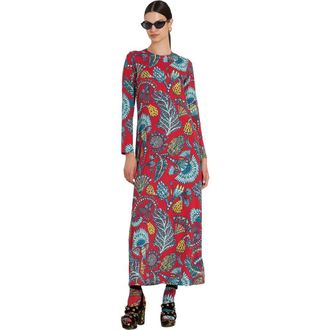 La DoubleJ Long Sleeve Swing Dress Sicomore Red at Nordstrom, Size Xx-Large