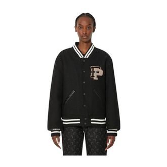 Filling Pieces Varsity Jacket - Dames - Jassen - Zwart - Maat: 2XL Wol
