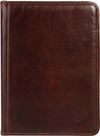 Pik&eacute; Dokumententasche PIK&Eacute;, Herren, Gr. B/H/T: 34cm x 25cm x 2cm onesize, braun, Leder, beschichtet, gl&auml;nzend, Taschen Dokumententasche, echt Leder, Made i