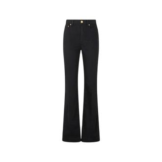 Roberto Cavalli Snake Monogram High-Rise Flared Jeans