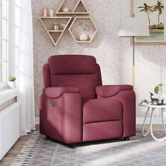vidaXL Sill&oacute;n Reclinable De Tela Rojo Tinto Vidaxl