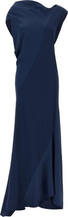 Alberta Ferretti Blue Viscose Long Womens Dress