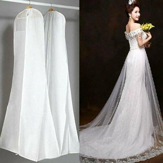 OEM Bolsa De Almacenamiento Transpirable. Apta Para Vestidos De Novia. Color Blanco. 180 Cm