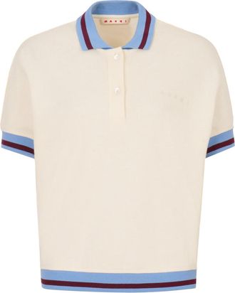 Marni Off White Stripes Shirt Collar Polo