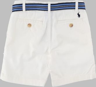 Polo Ralph Lauren Flat-Front Cotton Shorts - White