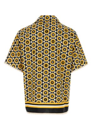 Valentino Garavani Mens Printed Poplin Shirt Erogialloavorio Exterior: Cotton Camicie