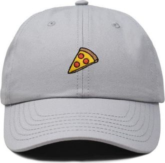 Dalix Pizza Slice Embroidered Dad Hat in Gray at Nordstrom