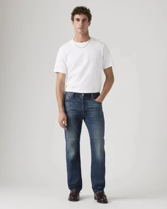 Levi's 501 Original Fit Jeans Mens Blue Denim Straight Button Fly JAX1298