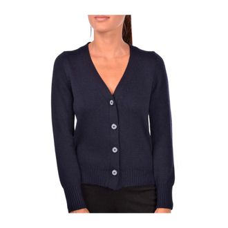 Gran Sasso Truien & Vesten, Dames, Blauw, S, Stijlvolle Cardigan voor Mannen