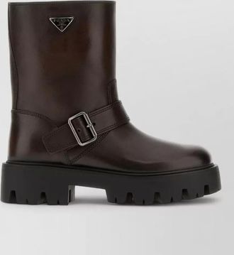 Prada leather ankle boots