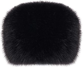 Cesare Gaspari Faux Fur Winter Hat - Dames - Accessoires - Zwart - Maat: ONE Size Leer
