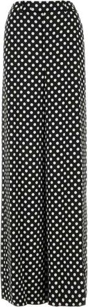 Saint Laurent polka-dot tailored silk trousers - women - Silk/Viscose - 36 - Black
