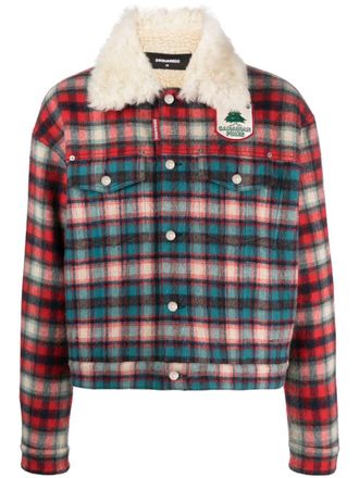 Dsquared2 fur-collared blouson jacket - men - Polyamide/Wool/Alpaca Wool/Polyester - 48