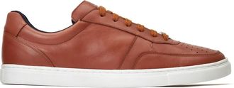 Base London Curtis Leather Mens Trainers - Tan - Size UK 6