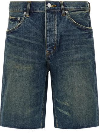 Purple P059 Vintage Mid Bermuda Shorts - Heren - Denim shorts - Blauw - W31 - Katoen - Korte Broeken
