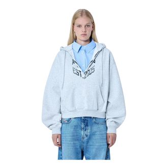 Alexander Wang Alexander Wang, Zip-throughs, female, Gray, Size: L Shirt Dickie Layered Hoodie
