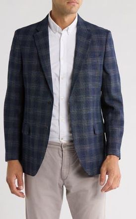 Nautica Plaid Stretch Blazer in Blue at Nordstrom Rack, Size 38 Regular