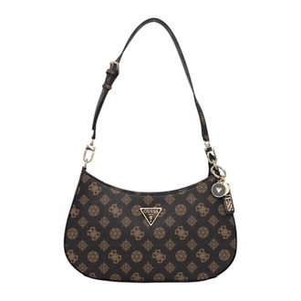 Guess Shoulder Bags, female, Brown, Size: ONE SIZE Eco-leather Shoulder Bag with Logo