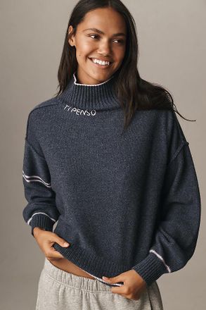 Pilcro Cashmere Blend Tipped Turtleneck Sweater