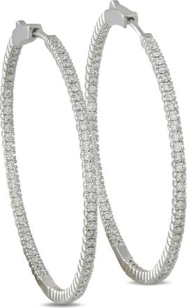 Luxury Bazaar Orecchini a cerchio con diamanti - Argento