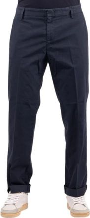 Dondup Gaubert Broeken - Heren - Chinos - Blauw - W35 - Katoen - Broeken