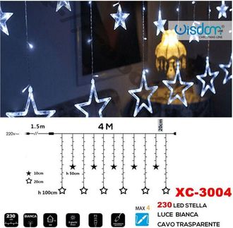 Trade Shop Trade Shop - Tendiendo Luminosa Natalizia 230 Led Con Steel Cuando Cuando Experiente Xc-3004