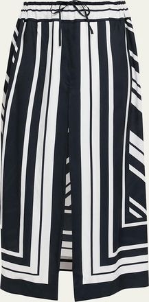 Brandon Maxwell Jameson A-Line Viscose Skirt