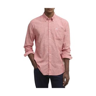Barbour Nelson Tailored Shirt - Heren - Casual Overhemden - Rood - L - Katoen - Overhemden