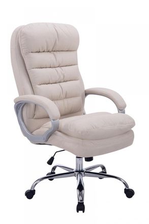 Clp Silla de oficina giratoria regulable en Tela Crema