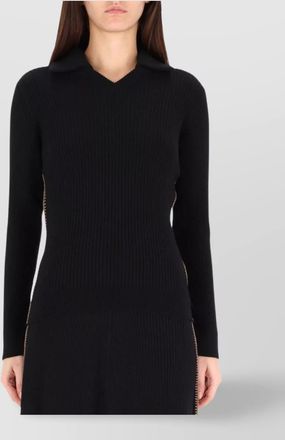 Paul Smith midi knitwear with side zipper and v neck