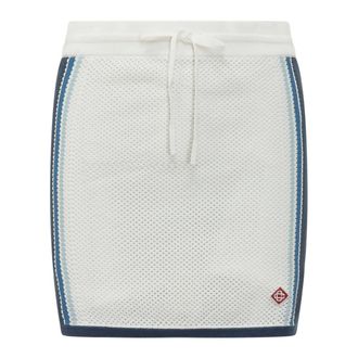 Casablanca Short Skirts, female, White, Size: XS Mesh Stripe Mini Skirt