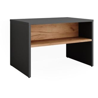 Vicco Panca scarpiera da ingresso Orlando, Antracite/quercia dorata, 60 x 60 cm