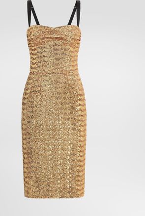 Dolce & Gabbana Sequin Dress - Woman Gold 36
