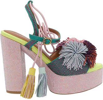 Kurt Geiger Multicolor Pom Pom Platform Pumps