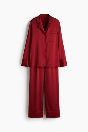 H&M Satinpyjama - Red