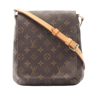 Louis Vuitton Pre-owned Cross Body Bags, female, Brown, Size: ONE SIZE Pre-owned Musette Salsa Monogram PVC Coated Canvas Leather Shoulder Bag