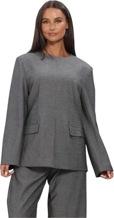 Co'Couture Jacky CC Blazer Blouse - Dames - Blazers - Grijs - XS - Wol - Jassen