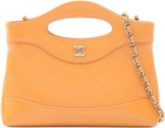 Chanel Nano 31 leather shoulder bag - Orange