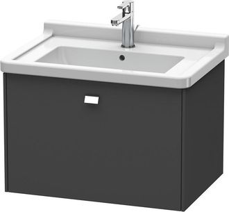 Duravit Duravit Brioso Neceser De Pared 67,0 X 46,9 Cm, 1 Extra&iacute;ble, Para Lavabo Starck 3 030470, Color (frente/cuerpo): Dise&ntilde;o Grafito Mate, Mango Cromado - 