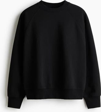 H&M Oversized Fit Sweatshirt in Black at Nordstrom, Size Xx-Large