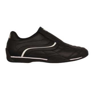 Lonsdale Camden leren instapschoenen voor heren (Zwart)
