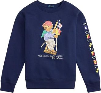 Polo Ralph Lauren Polo Bear Sweatshirt - male - Polo Ralph Lauren - Kids Sweatshirts - Blue - 10 Y - Kids
