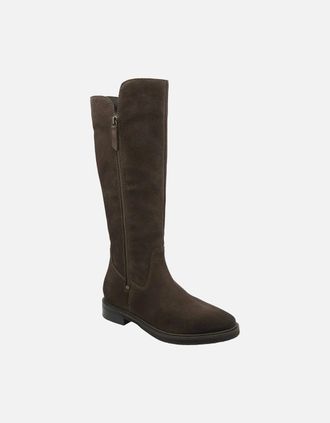 Ravel Womens Ashington Low Heeled Knee High Boots - Brown - Size: 4