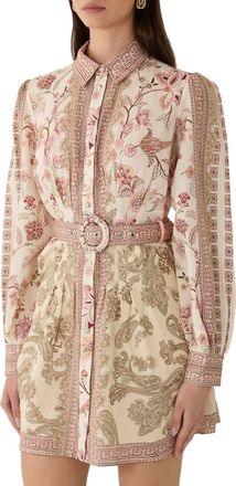 Hemant & Nandita Dani Belted Mini Dress In Multicolor