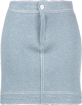 Barrie Contrast-stitch mini skirt