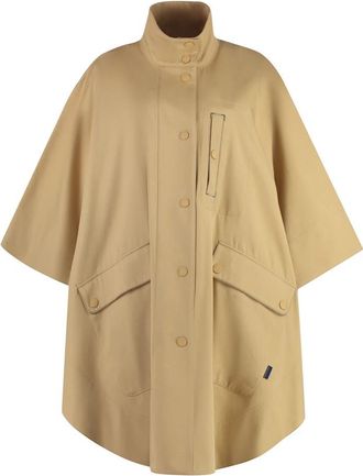 See By Chlo&eacute; Gabardine Katoenen Capuchon met Voorzakken - Dames - Mantel - Beige - S - Katoen - Jassen